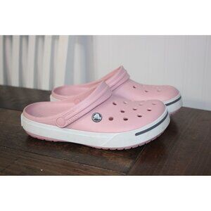 Crocs Pink Classic Clog Slip-On Shoes W/ Ventilation Holes Unisex Size W8 M6